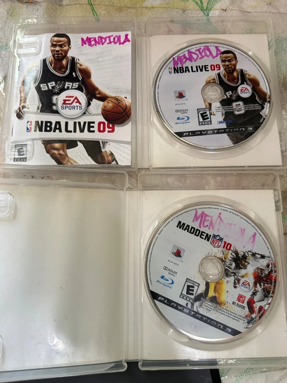 Lot of 5 PS3 Games Golden Compass Warhawk Surf's Up Madden 10 NBA Live 09
